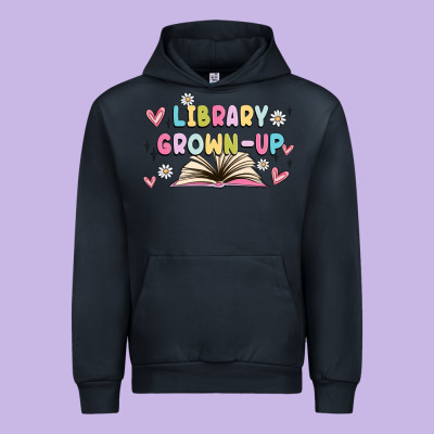 Library Grown Up Urban Hoodie Designed By Maliassmallbusiness