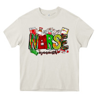 Cream Nurse Juneenth Heavy Core Tee - CowhideDigitalArt