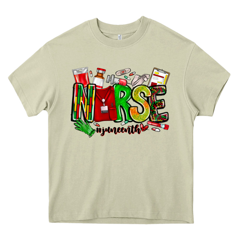 Nurse Juneenth Heavy Core Tee by CowhideDigitalArt | Teevron