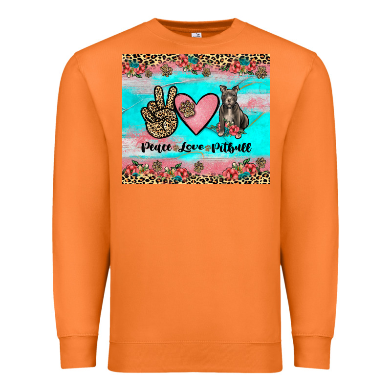 Peace Love Pitbull Premium Sweatshirt by JahusDesignShop | Teevron