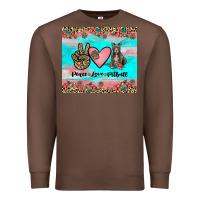 Chestnut peace love pitbull Premium Sweatshirt - JahusDesignShop