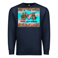 Navy peace love pitbull Premium Sweatshirt - JahusDesignShop