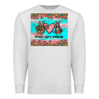 Oatmeal Heather peace love pitbull Premium Sweatshirt - JahusDesignShop