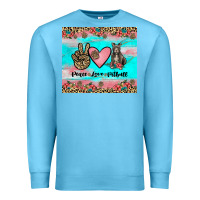 Ocean Blue peace love pitbull Premium Sweatshirt - JahusDesignShop