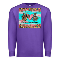 Purple peace love pitbull Premium Sweatshirt - JahusDesignShop