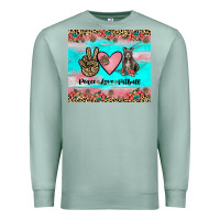 Seafoam peace love pitbull Premium Sweatshirt - JahusDesignShop