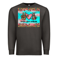 Smoke peace love pitbull Premium Sweatshirt - JahusDesignShop