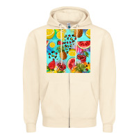 Sandshell fruits tie dye seamless pattern Zipper Hoodie - Zillion Design Studio