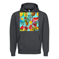 Smoke fruits tie dye seamless pattern Zipper Hoodie - Zillion Design Studio