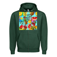 Sports Green fruits tie dye seamless pattern Zipper Hoodie - Zillion Design Studio