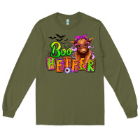 Army Green Boo Heifer baby Cow Long Sleeve Tee - RanaPortraitStore