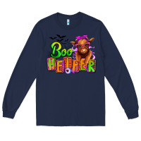 Navy Boo Heifer baby Cow Long Sleeve Tee - RanaPortraitStore