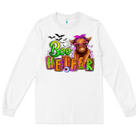 White Boo Heifer baby Cow Long Sleeve Tee - RanaPortraitStore