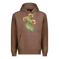 Chestnut opuntia phaeacantha Premium Hoodie - LillyAllenDesigns