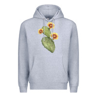 Heather Grey opuntia phaeacantha Premium Hoodie - LillyAllenDesigns
