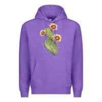 Purple opuntia phaeacantha Premium Hoodie - LillyAllenDesigns