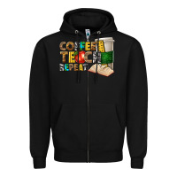 Black coffee teach repeat Zipper Hoodie - texasbilliewilder