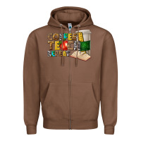 Chestnut coffee teach repeat Zipper Hoodie - texasbilliewilder