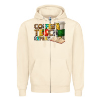 Sandshell coffee teach repeat Zipper Hoodie - texasbilliewilder