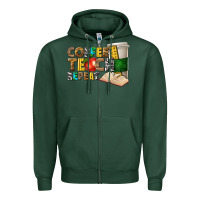 Sports Green coffee teach repeat Zipper Hoodie - texasbilliewilder