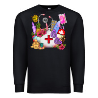 Black nurse  summer Premium Sweatshirt - AdoDesignShop