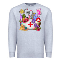 Heather Grey nurse  summer Premium Sweatshirt - AdoDesignShop