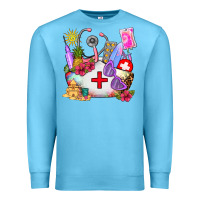 Ocean Blue nurse  summer Premium Sweatshirt - AdoDesignShop