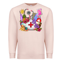 Pale Pink nurse  summer Premium Sweatshirt - AdoDesignShop