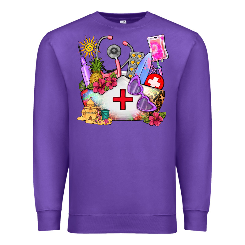 Nurse  Summer Premium Sweatshirt by AdoDesignShop | Teevron