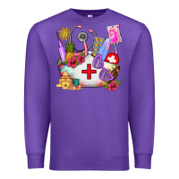 Purple nurse  summer Premium Sweatshirt - AdoDesignShop