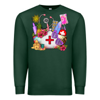 Sports Green nurse  summer Premium Sweatshirt - AdoDesignShop