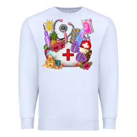 White nurse  summer Premium Sweatshirt - AdoDesignShop