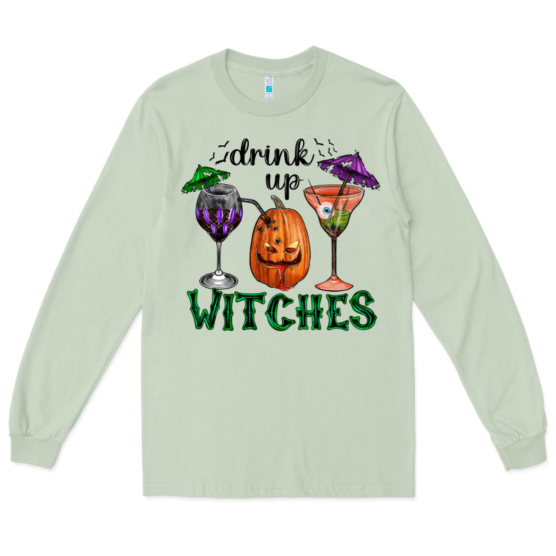Drink Up Witches Halloween Long Sleeve Tee by RanaPortraitStore | Teevron