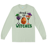 Matcha Drink Up Witches Halloween Long Sleeve Tee - RanaPortraitStore