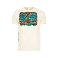 Vintage Arctic western turquoise stone aztec tiger pattern background Vintage Tee - Artiststas