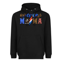 Black american mama thunderbolt Heavyweight Hoodie - HRA Design Shop