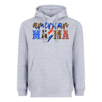 Heather Grey american mama thunderbolt Heavyweight Hoodie - HRA Design Shop