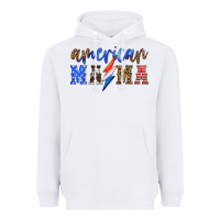 White american mama thunderbolt Heavyweight Hoodie - HRA Design Shop