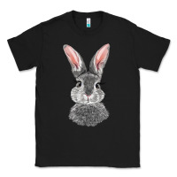 Black Bunny Face Classic Tee - RanaPortraitStore