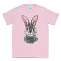 Bubblegum Pink Bunny Face Classic Tee - RanaPortraitStore