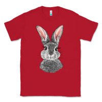 Red Bunny Face Classic Tee - RanaPortraitStore