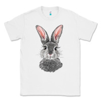 White Bunny Face Classic Tee - RanaPortraitStore