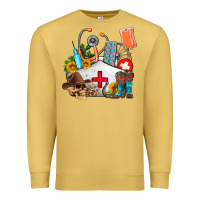 Antique Gold nurse  summer Premium Sweatshirt - AdoDesignShop