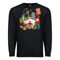 Black nurse  summer Premium Sweatshirt - AdoDesignShop