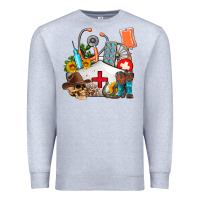 Heather Grey nurse  summer Premium Sweatshirt - AdoDesignShop