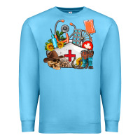 Ocean Blue nurse  summer Premium Sweatshirt - AdoDesignShop