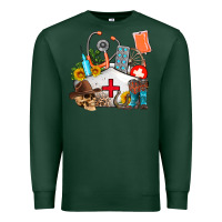 Sports Green nurse  summer Premium Sweatshirt - AdoDesignShop