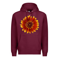 Burgundy little becka sunflower Premium Hoodie - LillyAllenDesigns