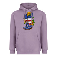 Lavender american cowboy boot with sunflower Heavyweight Hoodie - HRA Design Shop