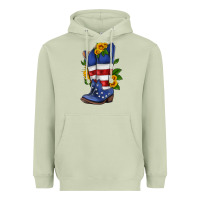 Matcha american cowboy boot with sunflower Heavyweight Hoodie - HRA Design Shop